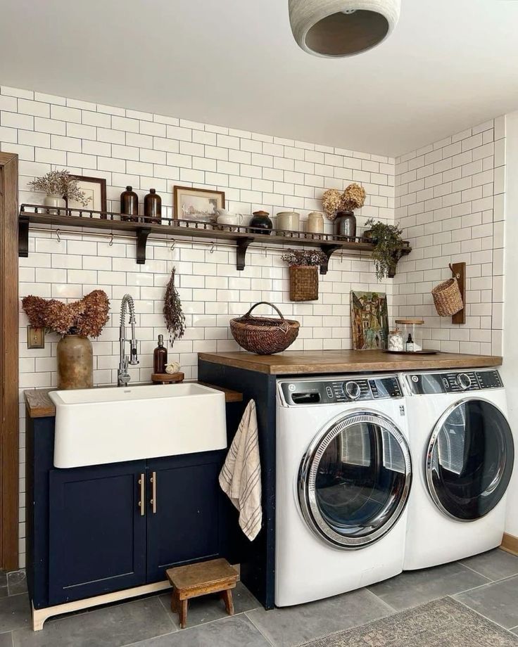 basement laundry room ideas on a Budget Friendly - homeavens.com